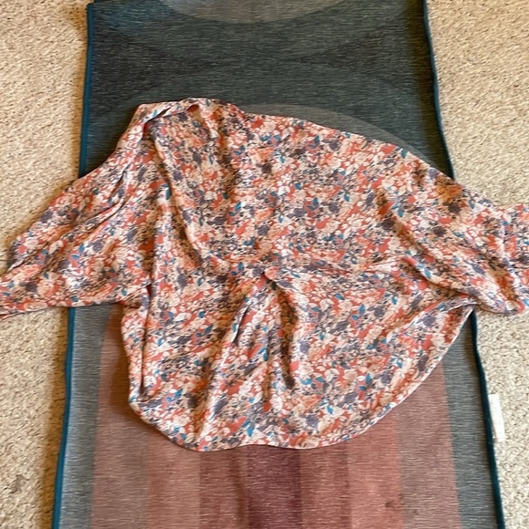 Garnet Hill Silk Floral Kimono Cover - Picture 6 of 11